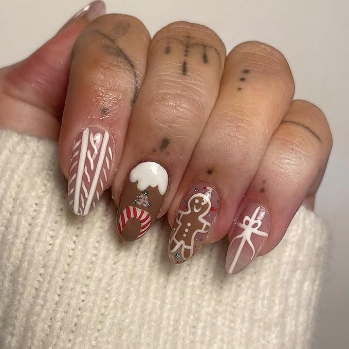 White Bow Gingerbread Man