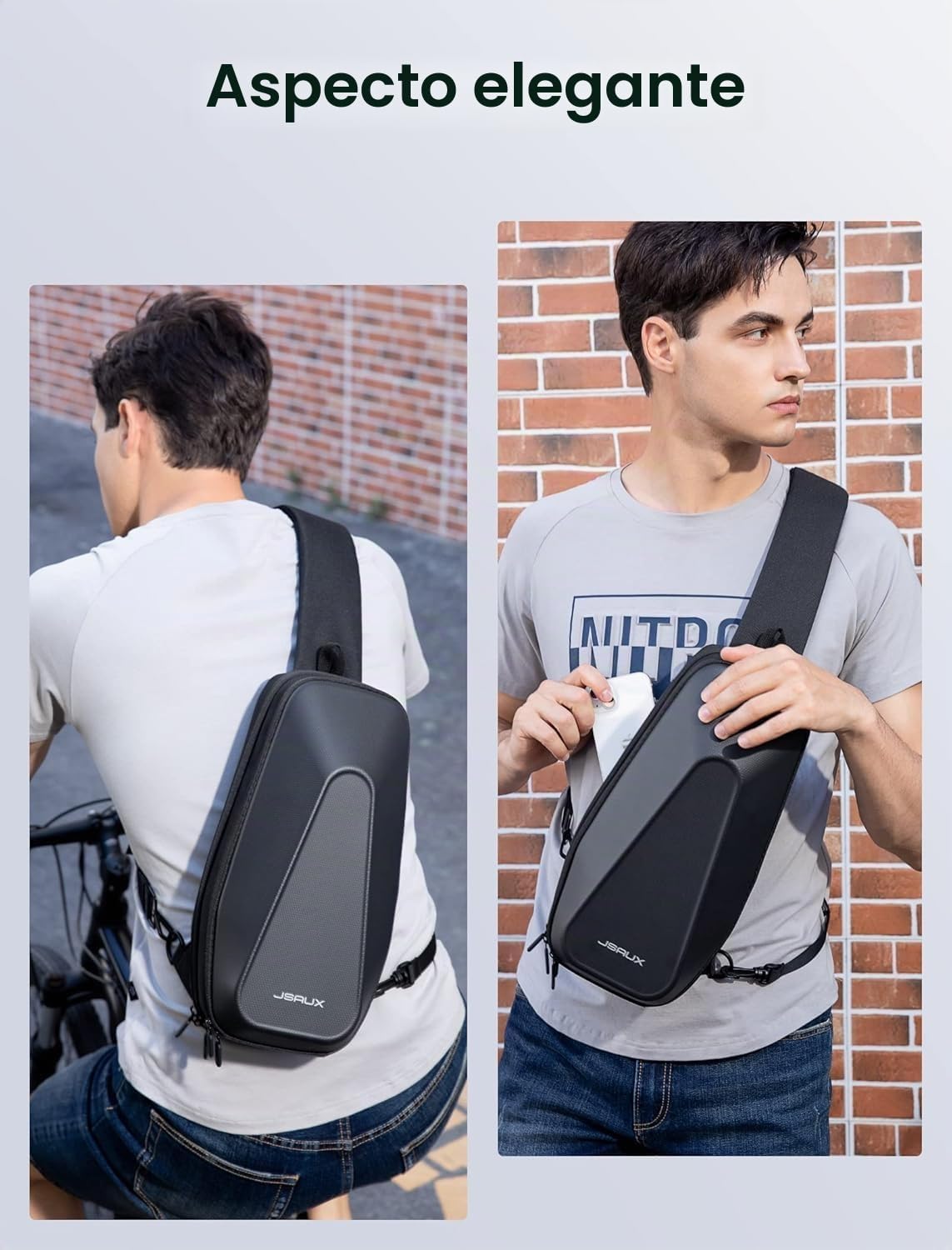 JSAUX Bolsa Sling para Steam Deck (OLED)/ROG Xbox Ally X (2025)/Xbox Ally/ROG Ally (X), Funda de Transporte con Carcasa Rígida, Bolsa Crossbody de Accesorios para Viajes - BG0105X