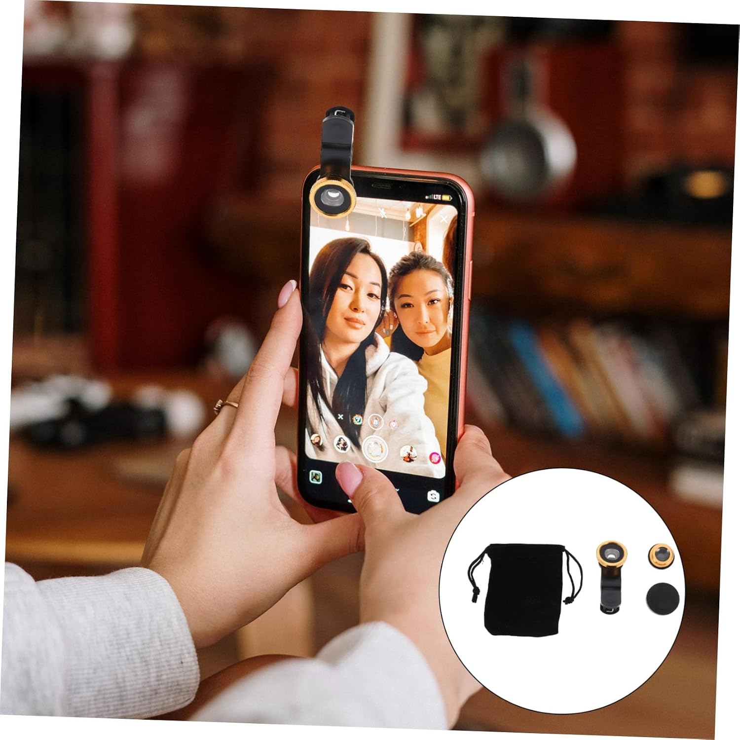 ABOOFAN 4sets Fisheye Wide Angle Macro Lens Kit for Phone Attachment for Cell Phone Camera