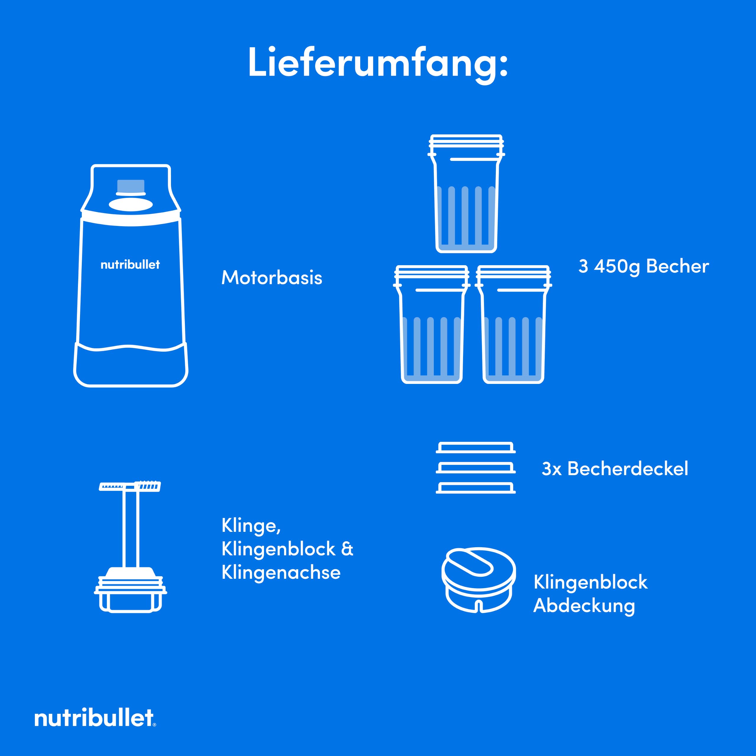 nutribullet Chill – Eismaschine für leckeres Eis, Gelato, Sorbet, Smoothie Bowl und Frozen Yogurt, 5 Automatikprogramme, Eiscreme Maschine, 3 Behälter mit Deckel, ideal für Familien, Weiß (NBD0503W)