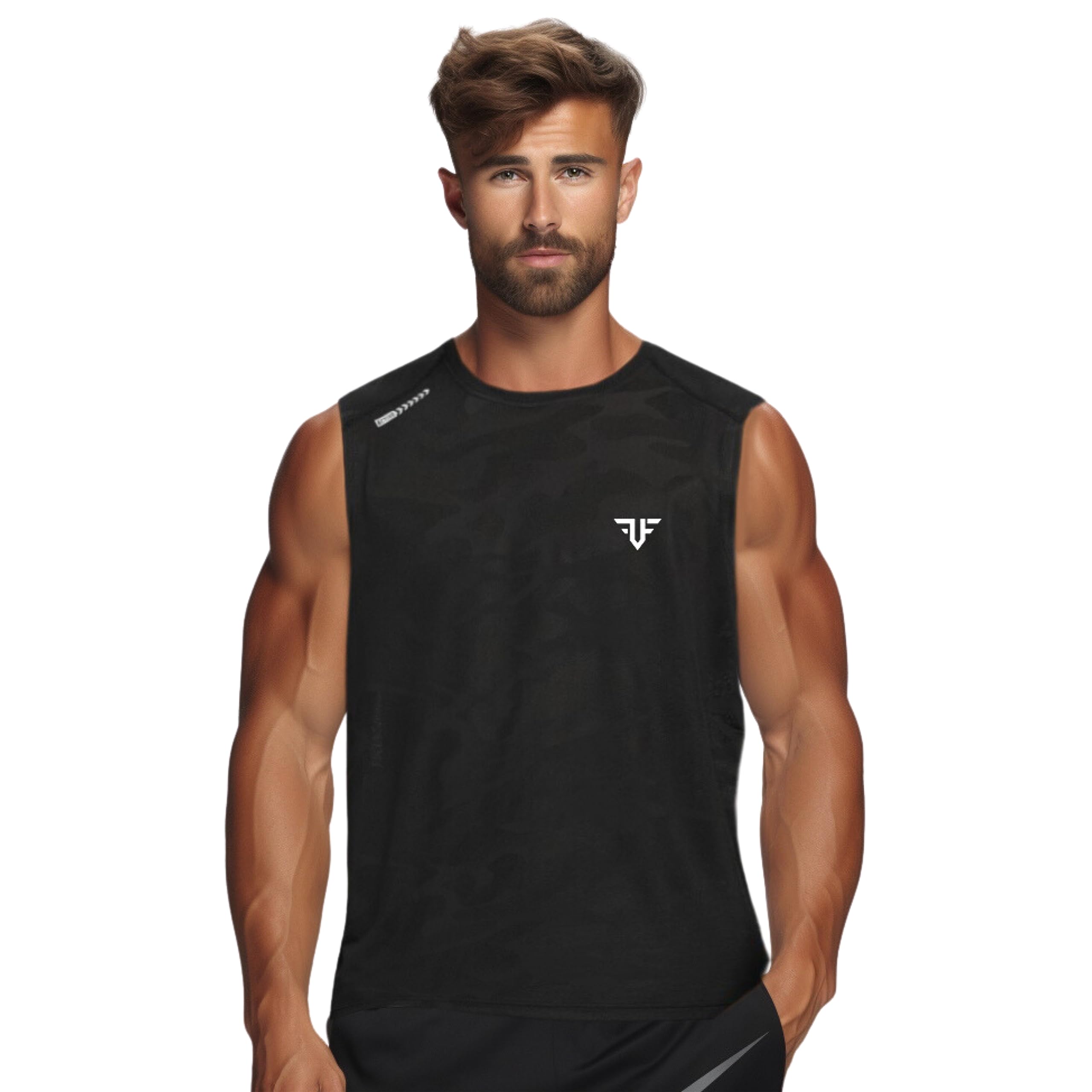 Free Fit Unlimited Camiseta sin Mangas para Hombre - Deportiva y Tecnica para Crossfit, Running, Gimnasio - Camiseta Tirantes - Sleeveless tee