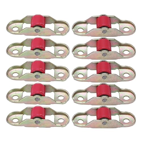 10 poleas de ventana para puerta corredera, rodillo mudo de plástico de una sola rueda con base de 0.472 in utilizado en puertas correderas, ventana