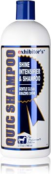 Exhibitors Quic Shampoo 32 oz for All Coat Colors Shine Intensifier, Clear