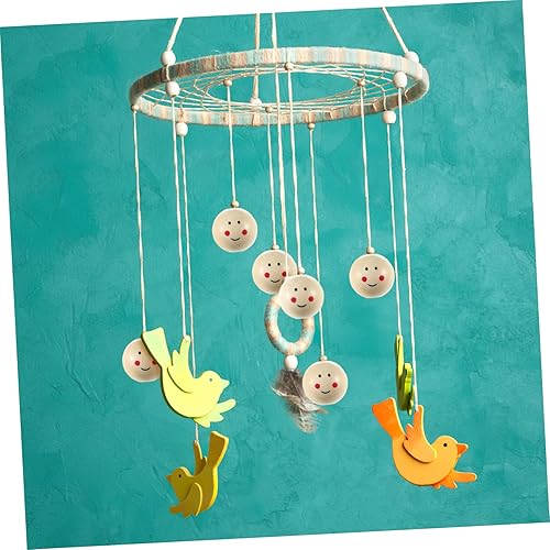 Miniatura 9 de jojofuny 20 cuentas redondas de madera de cara sonriente de 0.98 pulgadas, cuentas de madera natural con agujero para hacer joyas, pulseras,