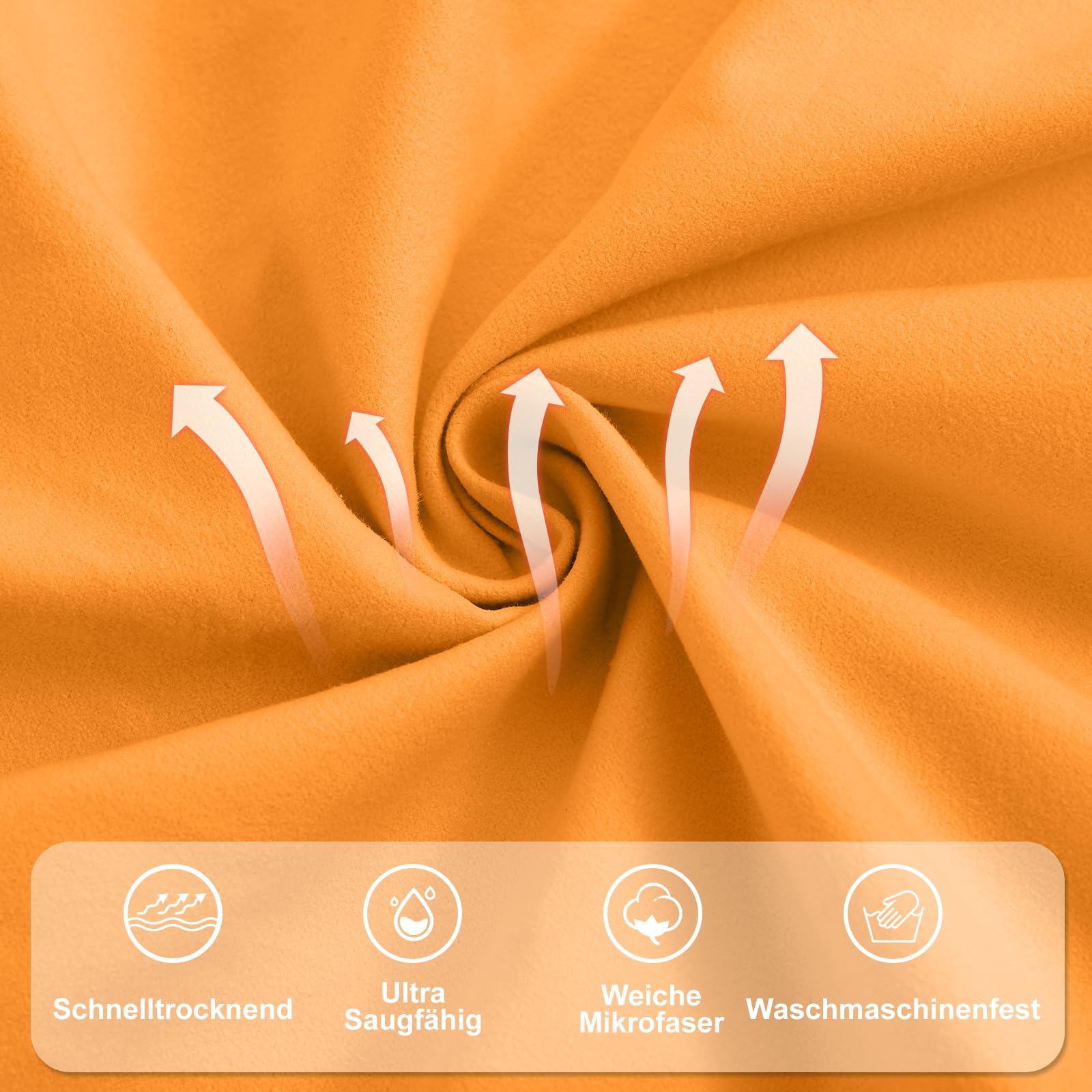 Pameil Asciugamano Microfibra, 120x50cm Asciugamano Palestra, Leggero & Assorbente Telo Palestra Microfibra Con Tasca Con Cerniera per Viaggi, Spiaggia, Yoga, Sauna