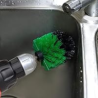 Vista 5 de Juego de 4 cepillos para taladro, juego de accesorios para limpiar cocina, estufa, gabinete, mostrador, alfombra, linóleo