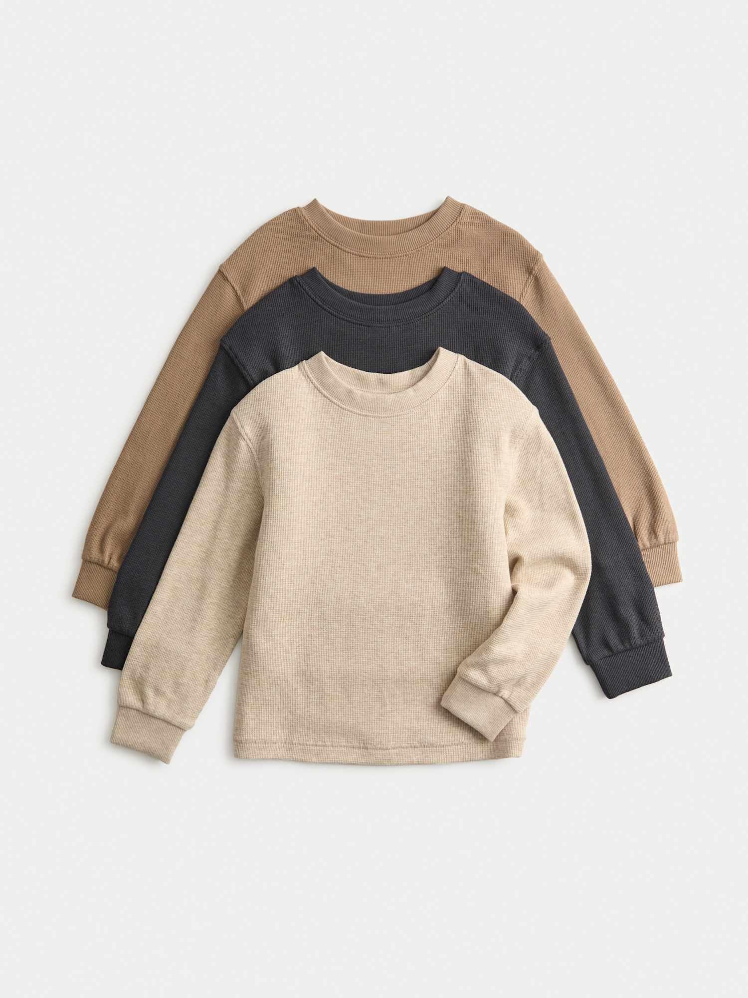 Marks & Spencer Bambini Puro Cotone Waffle Top 3-Pack – Unisex per Bambini e Ragazze – vestibilità Regolare