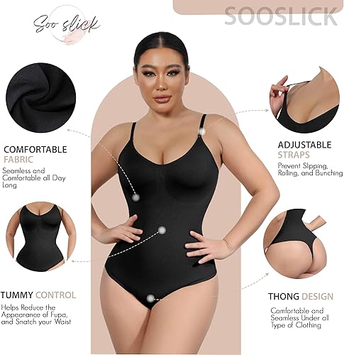 Miniatura 3 de Body sin costuras para mujer con control de abdomen moldeador de cuerpo tanga moldeadora