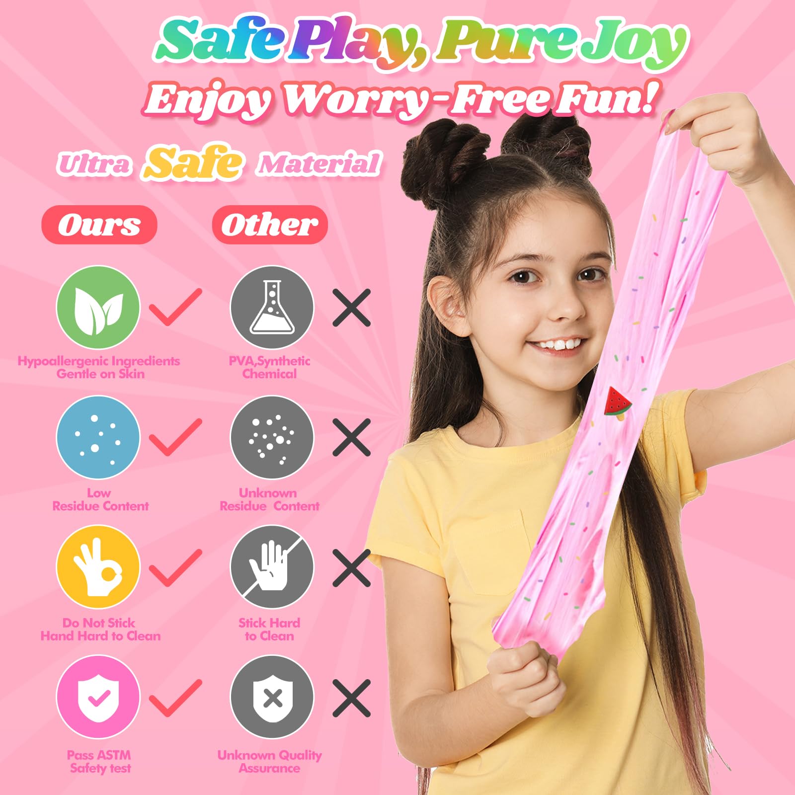 Kit Slime Burro da 6 Pezzi per Bambini – Slime Profumato DIY per Ragazze e Ragazzi 3 4 5 6 7 8 9 10 11 12 Anni – Giocattolo Carino e Preppy, Idee Regalo Compleanno, Festa e Natale