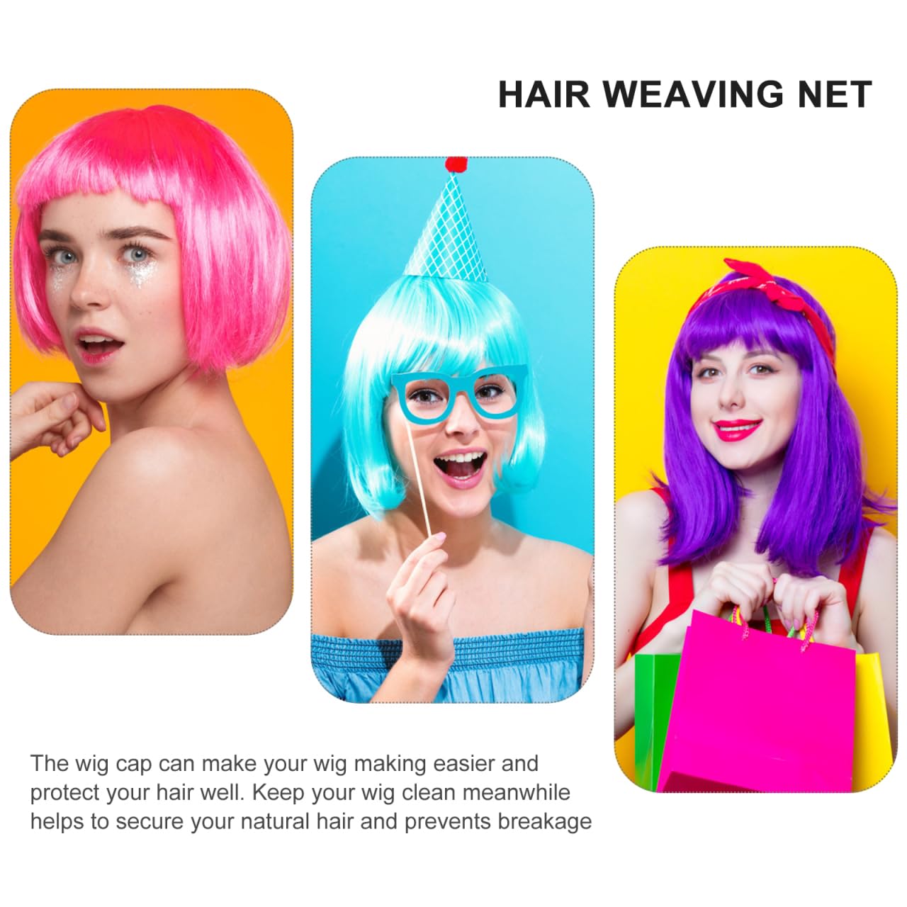 CALLARON 8Pcs Elastic Wig Hair Net Mesh Weaving Caps Breathable Stretchy Wig Liners for Comfortable Wear and Durable Use Fits for Making and Hair Styling