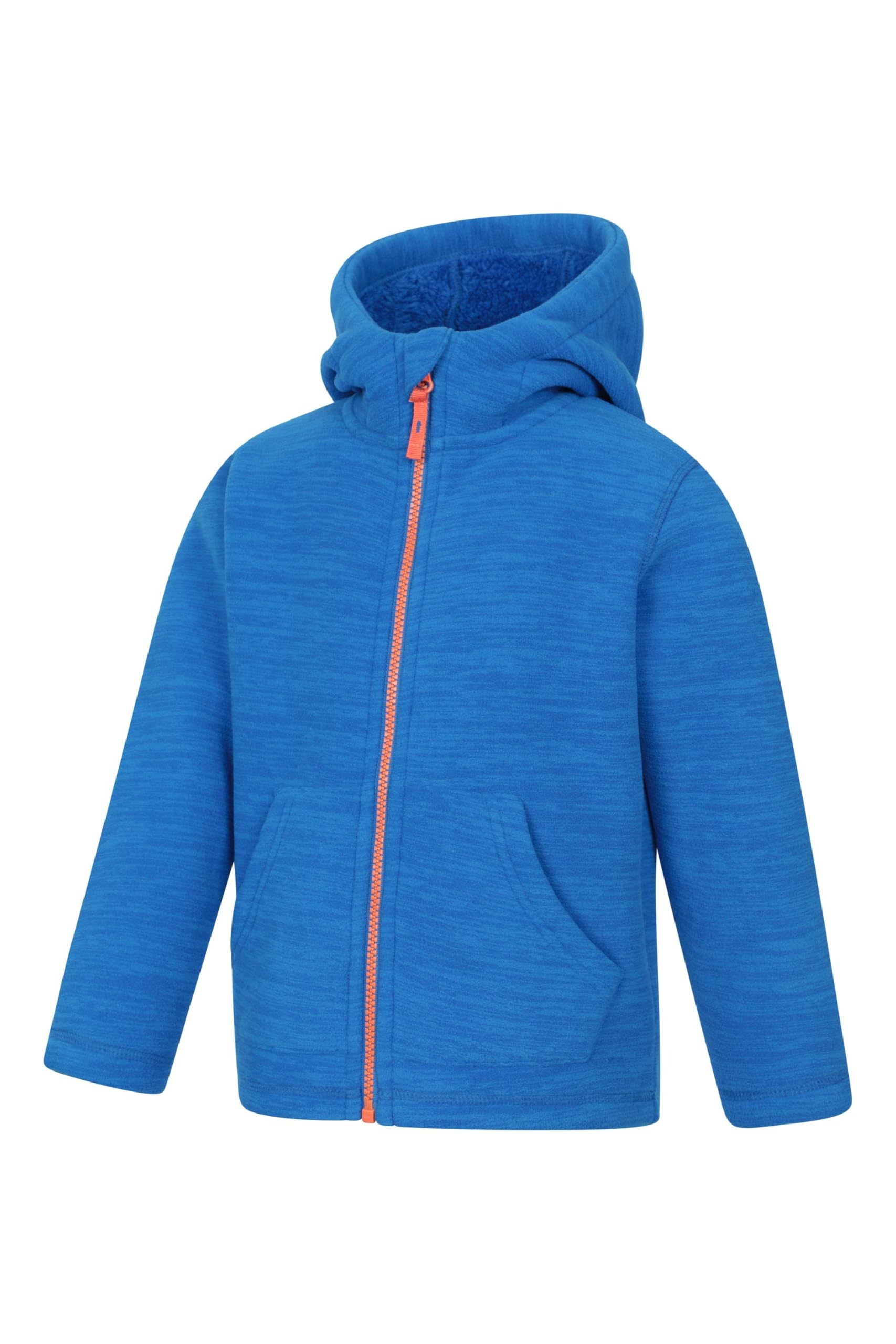 Mountain Warehouse Snowdonia II Sweat à capuche pour enfant - Haut en micropolaire avec poches avant, garçon et fille - Printemps été, l'extérieur