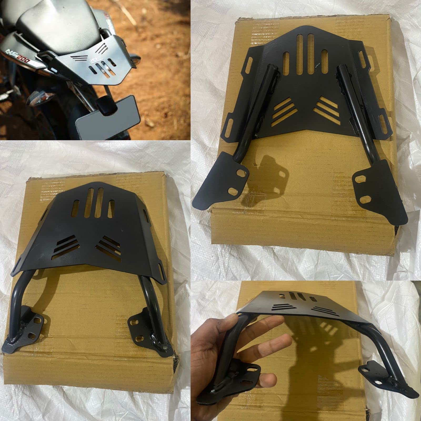 Buy AUTO MT Bike Back Rack Metal Heavy Seat Extender Trail Expedition