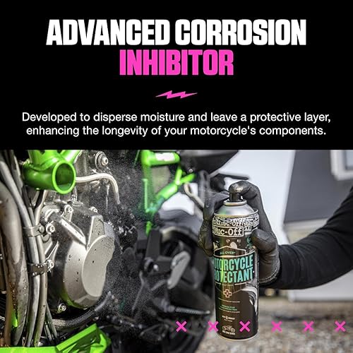 Vista 3 de Muc Off Motorcycle Protectant, 500 mililitros - Spray Premium Anticorrosivo de Protección Post-Lavado para Motocicletas - Seguro para Todos