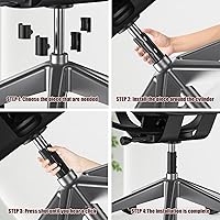 Vista 3 de Abrazadera de tubo de fijación de varilla de elevación para silla de oficina. Conecta la abrazadera al pistón de cilindro de silla de oficina grande