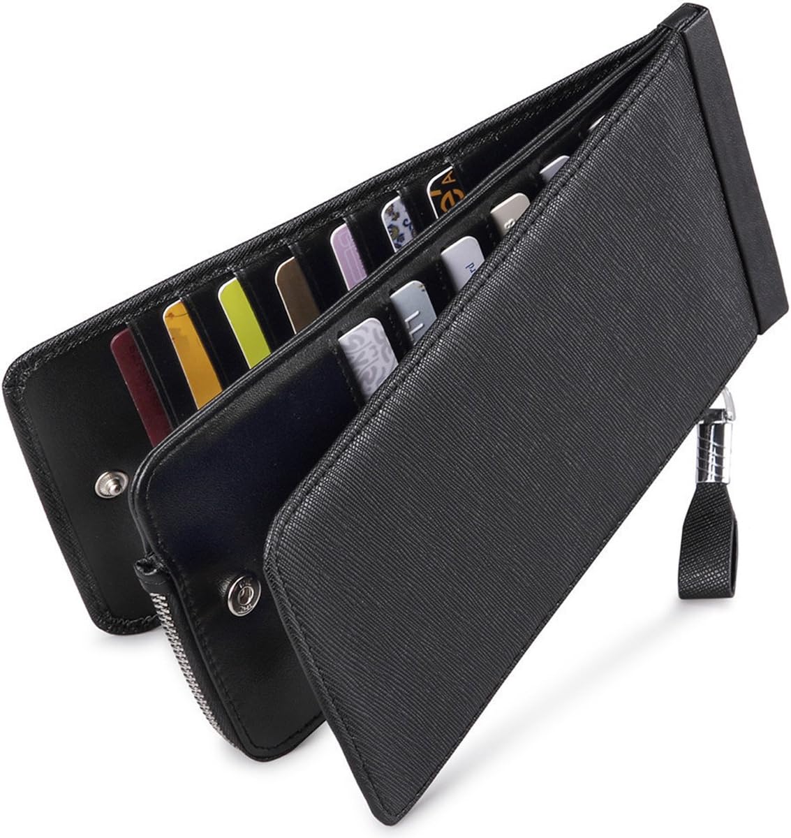 RFID Wallet Women Large Size Bifold Multi Card Wallet Case with Zipper Pocke Credit Card Holder for Women