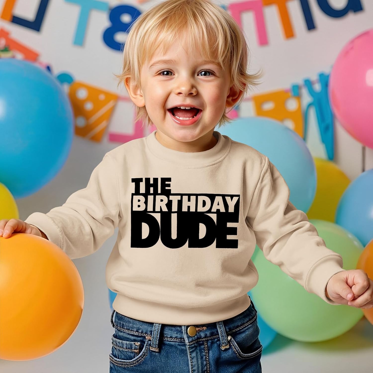 Birthday Boys Sweatshirt Birthday Dude Shirts Toddler Baby Boy 1th 2nd 3rd 4th 5th B-day Party Outfit Pullover Tops - Image 2