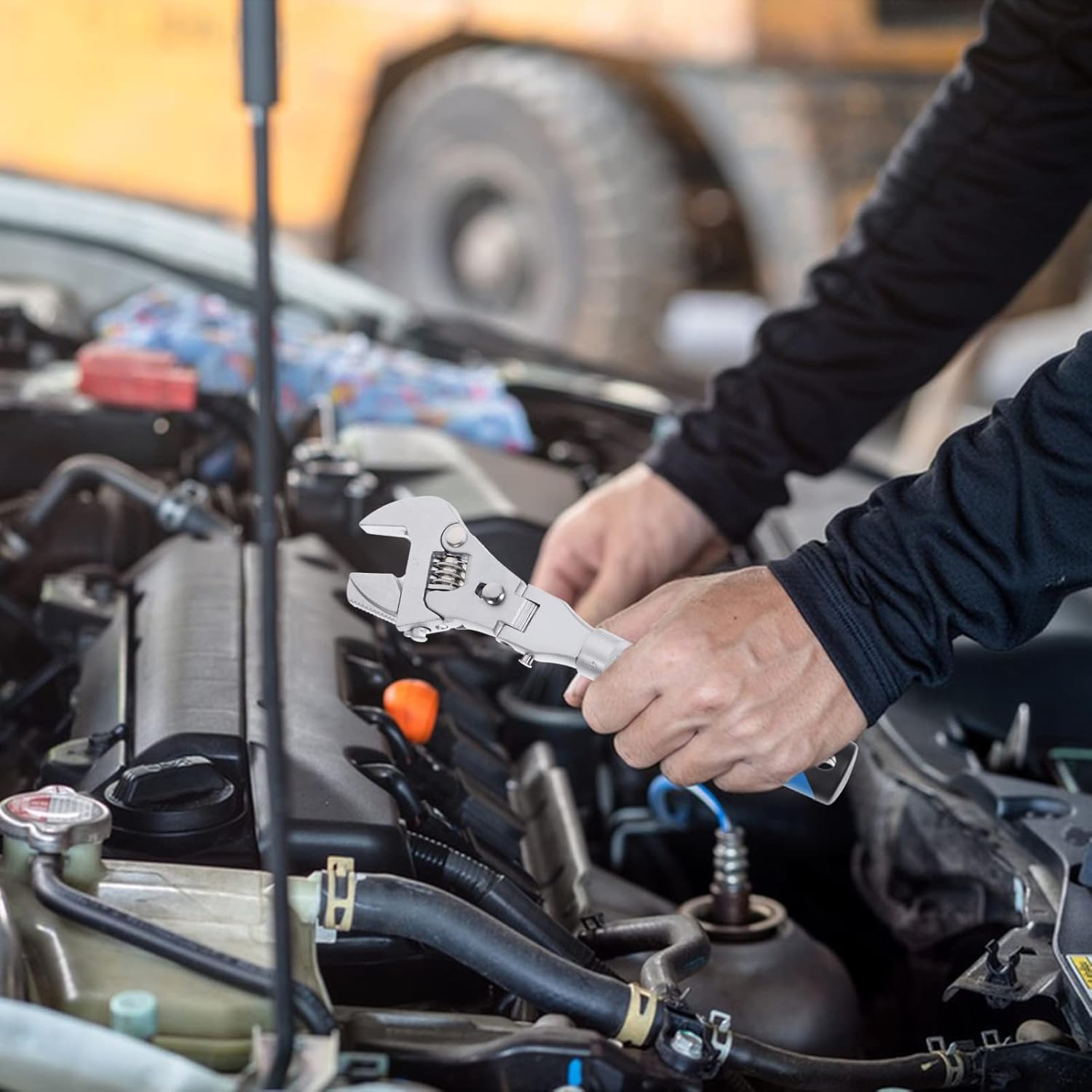 DOITOOL Heavy Duty Telescopic Ratchet Wrench Household Spanner Polished Design Multi-purpose Tool for Home Use Easy and Fine Craftsmanship