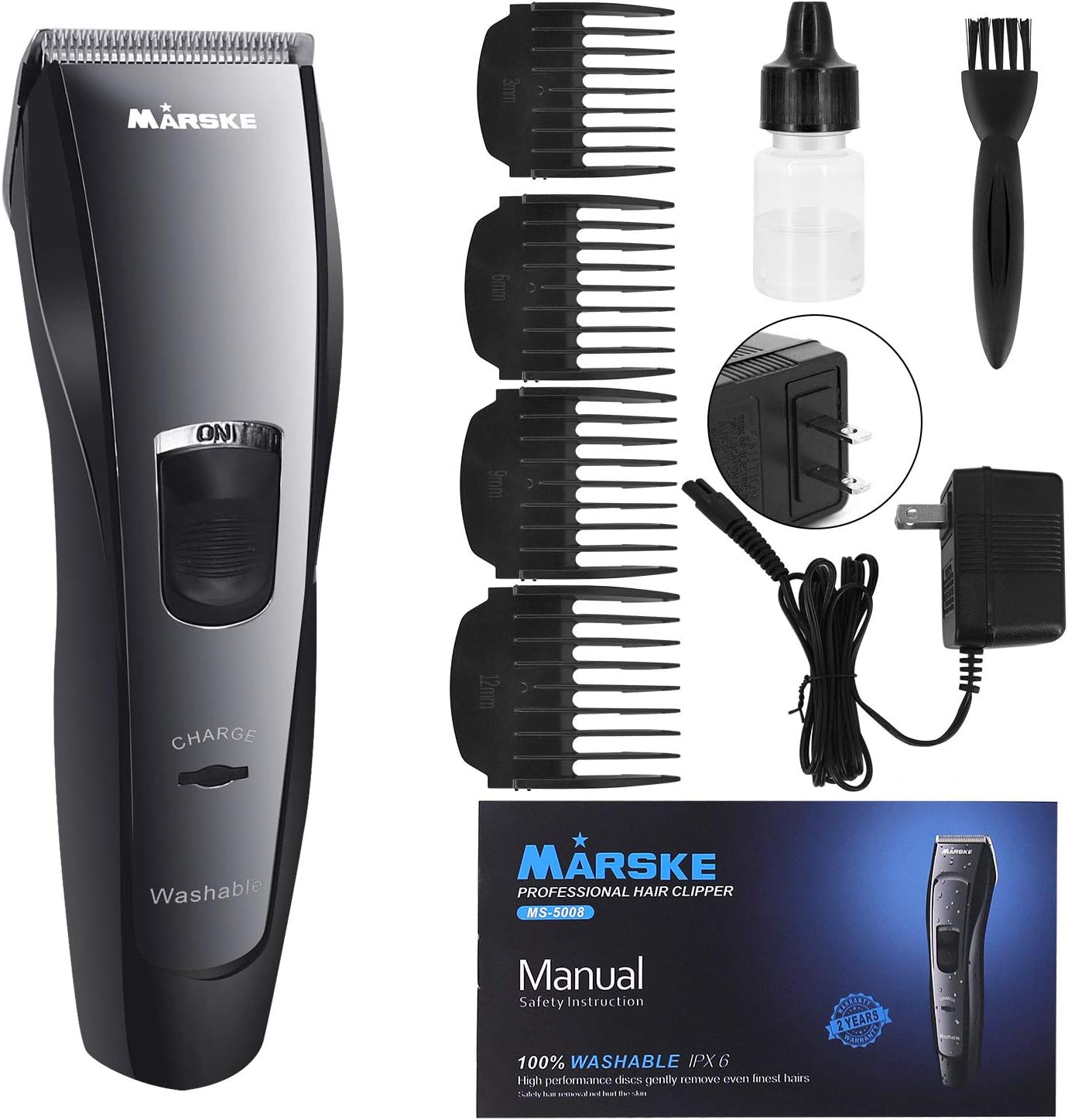 3 In 1 Electric Kids Hair Clipper，Professional Cordless Women Shaver Hair Trimmer for Baby Children, Waterproof Quiet Rechargeable Haircutting Kit