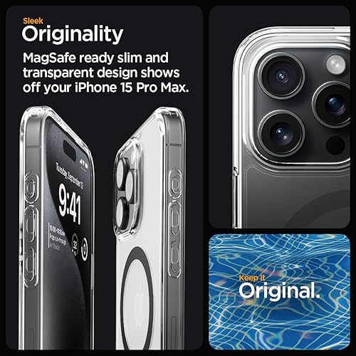 Miniatura 3 de Spigen MagFit - Funda magnética ultra híbrida diseñada para iPhone 15 Pro Max, compatible con MagSafe Anti-amarilleo Protección de grado militar