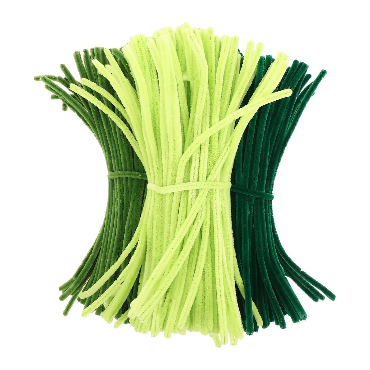 Zerodeko 600pcs Fluffy Green Pipe Cleaners, DIY Craft Stems for Teachers