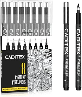 Calligraphy Pens, CADITEX 8 Size Calligraphy Pens Set for Beginners Drawing, Writing