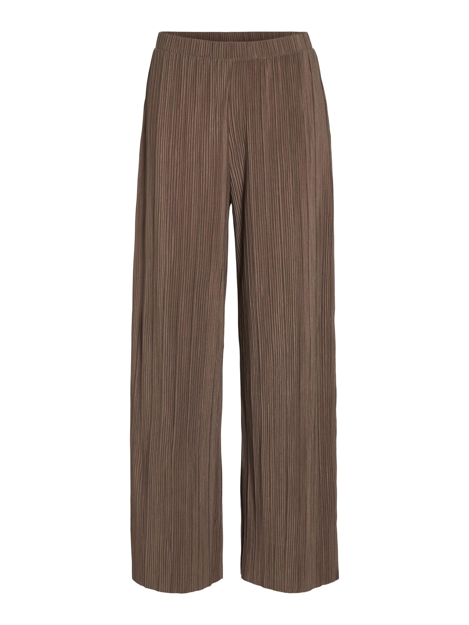 Vila Women's Viplisa Hw Wide Pants-Noos Trousers, Fossil, S