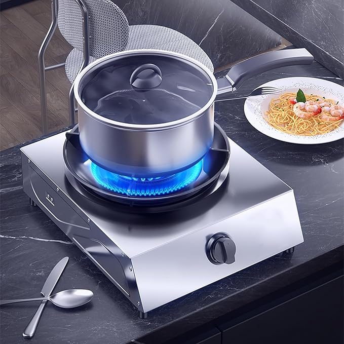 Estufa de Gas de 1 Puesto, 5.2KW, Acero Inoxidable, para Cocina miniatura 2