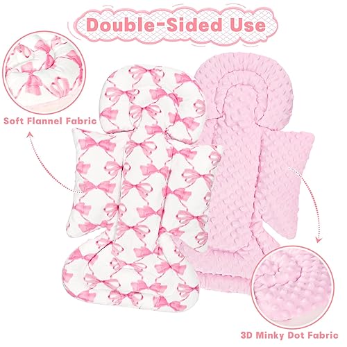 Miniatura 4 de Inserto reversible para asiento de automóvil infantil, funda de almohada de lactancia extraíble y sábanas para cuna para niñas, funda de almohada de