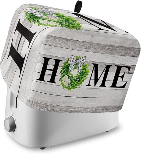 Miniatura 6 de Cubierta para tostadora de 4 rebanadas, cubierta para máquina de pan, Gnomo de café y taza de café, cubierta antipolvo para electrodomésticos de