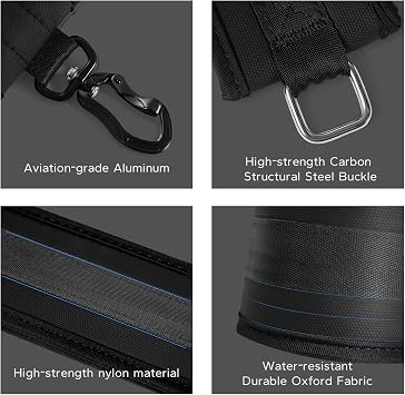 Speediance Extender Straps Attachments, Black, Machine Accessories for Speediance Gym Monster Home Gym, Extender Straps Extension Straps for Cable Attachments Pulley Machines, Pull-ups, Triceps, Rows