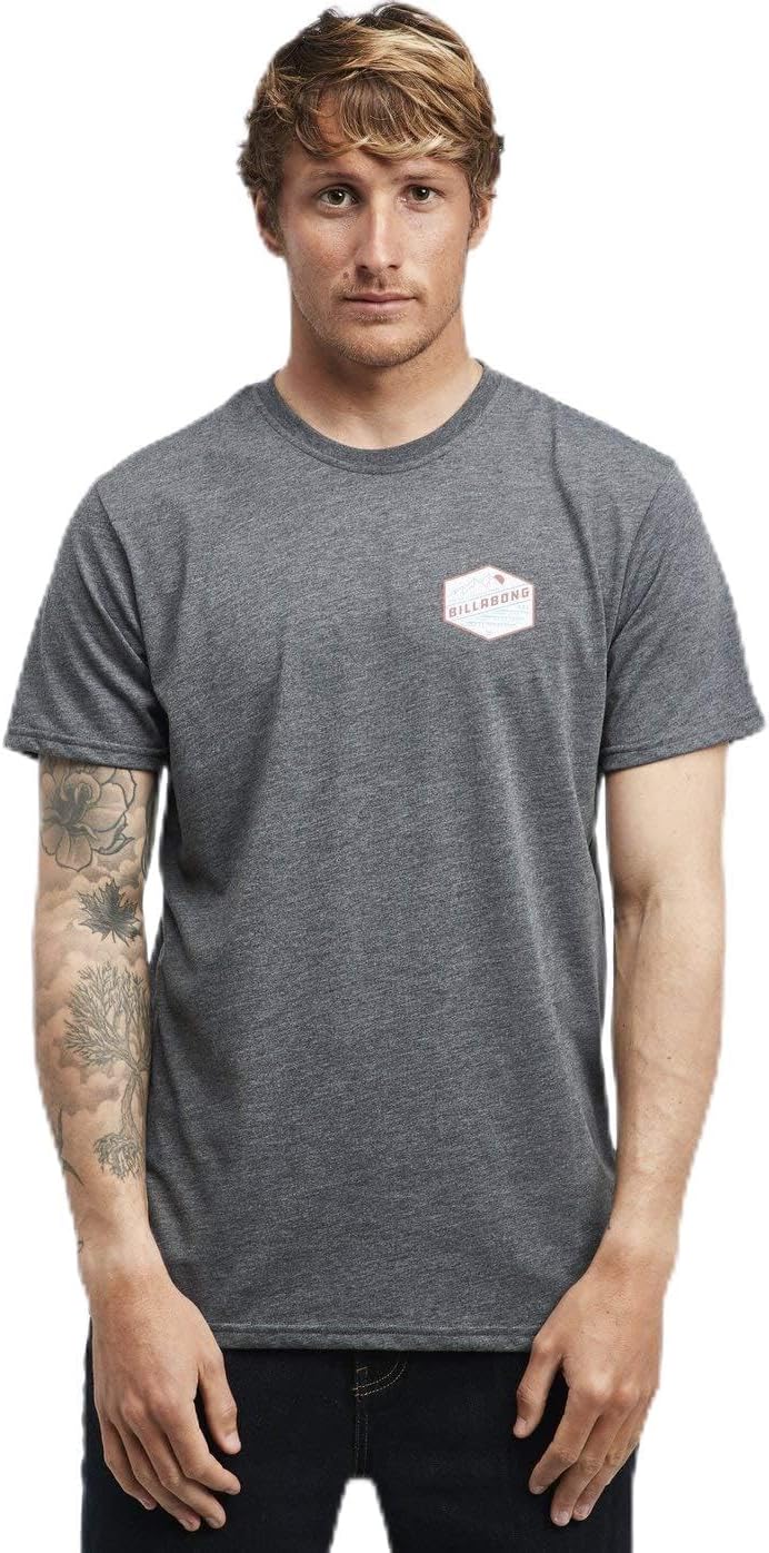 Billabong Ridge Short Sleeve T-Shirt in Dark Grey Heath