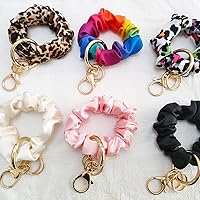 Vista 4 de Correa de muñeca con llavero elástico para mujer, llavero multifuncional