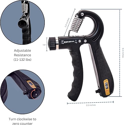 Miniatura 2 de NCG - Kit de fortalecedores de agarre de antebrazo - Paquete de 6 unidades de resistencia ajustable