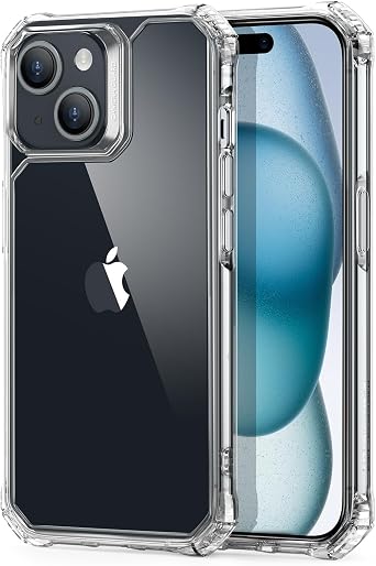 ESR for iPhone 15 Case, Shock-Absorbing Corners, Clear