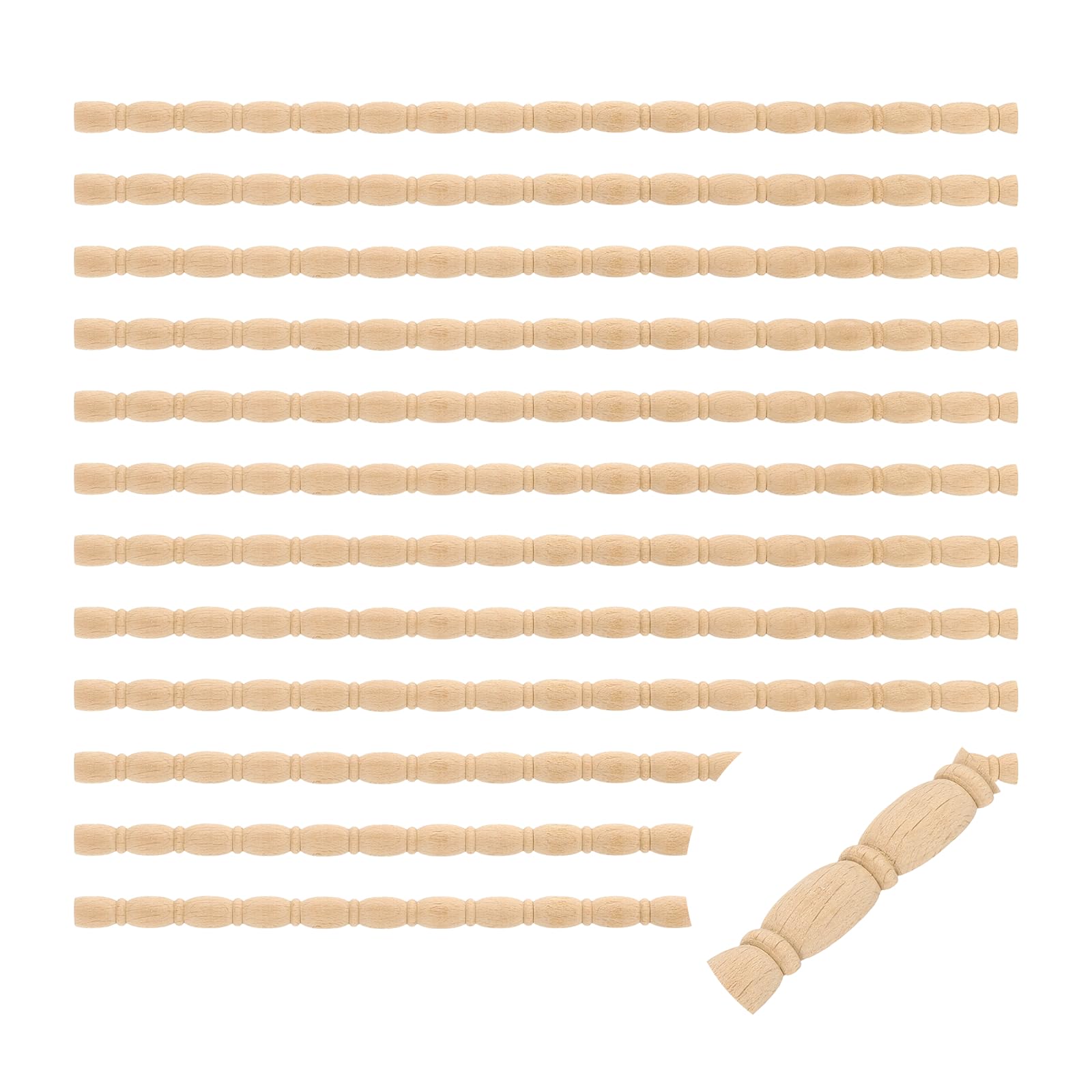 Moulure bois brut 3D décoration murale et encadrement de porte 14 mm