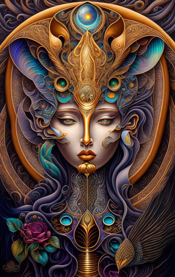Toile murale 50x70 cm Mysterious Girl tableau décoration salon chambre affiche sans cadre UXHRILSV