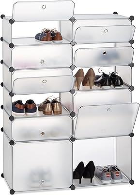 Scarpiera Componibile Modulare Fai Da Te 8 Ante In Plastica E Acciaio Organizer Scarpe - 2
