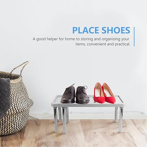 Vista 7 de Cabilock Organizador multifuncional de estante para cocina y baño, estante de almacenamiento retráctil para zapatos, utensilios y más versátil