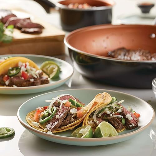 Miniatura 7 de Farberware 10365 Glide - Juego de utensilios de cocina antiadherentes aptos para lavavajillas, ollas y sartenes, 11 piezas, color negro