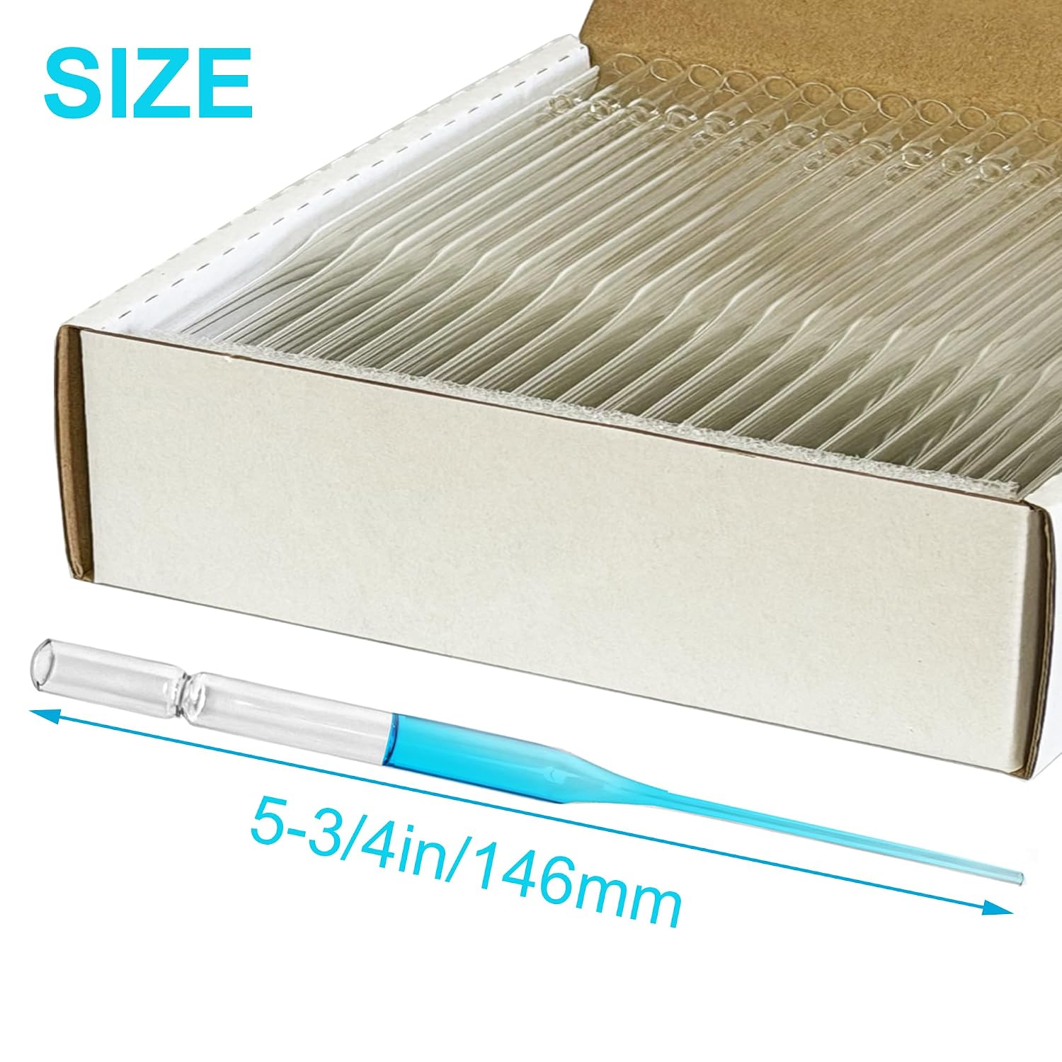 5-3/4" Pasteur Glass Pipette, 200 Pcs Disposable Borosilicate Glass Pasteur Pipette
