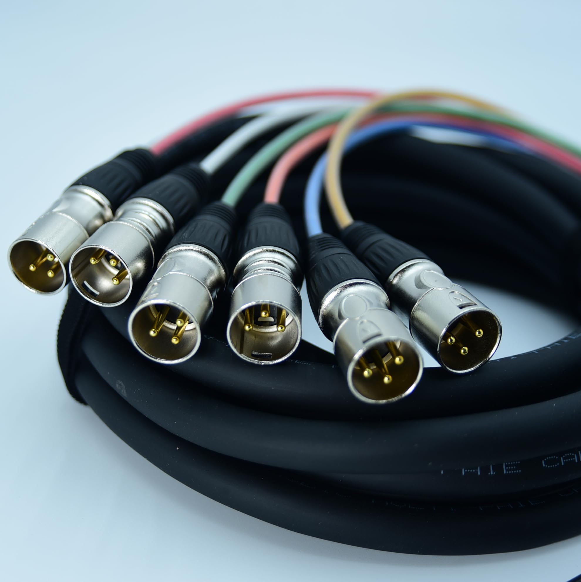 Arklove Cavo audio bilanciato da 6,1 m a XLR maschio, connettore a 6 canali, splitter digitale per microfoni e apparecchiature di registrazione da studio e palco