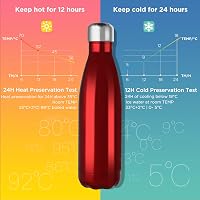 GeeRic Rozsdamentes Acél Termosz 750ml - Dupla Falú Hőszigetelő Kulacs, Szivárgásmentes, BPA-mentes, Túrázáshoz, Sportoláshoz, Világos Lila  3