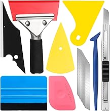 DIYSELF 18 Pcs Window Tint Kit, Vinyl Wrap Tool Kit - Professional Window Tint Tools & Squeegee for Vinyl - Complete Car Wrap Kit for Car Wrap, Stained Glass Window Film, Wallpaper, Water Blades Tool