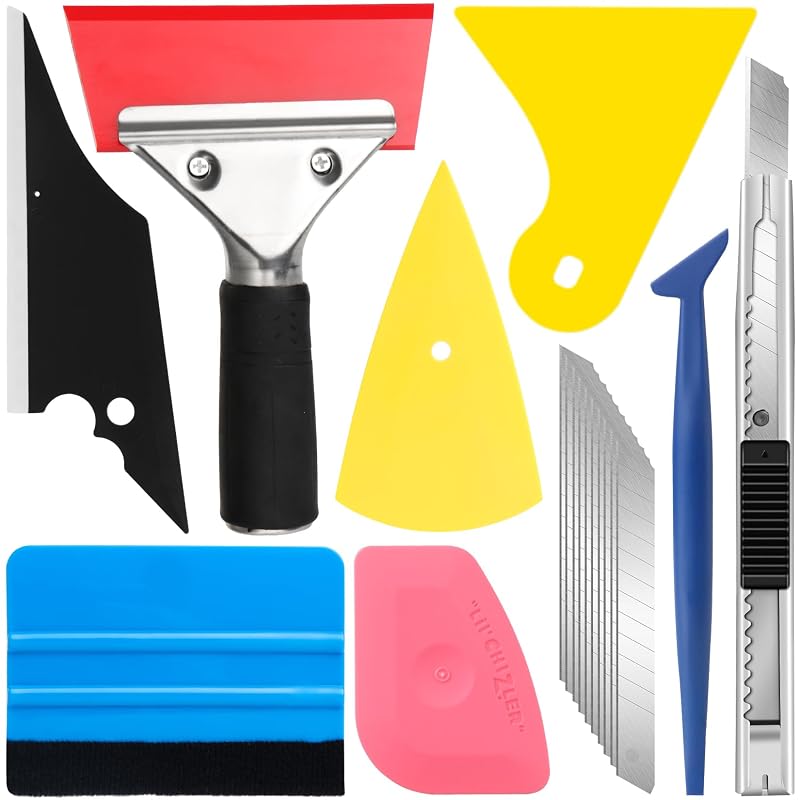 Kit de Ferramentas para Insulfilm e Envelopamento DIYSELF com Rodos e Estilete, 18 Peças
