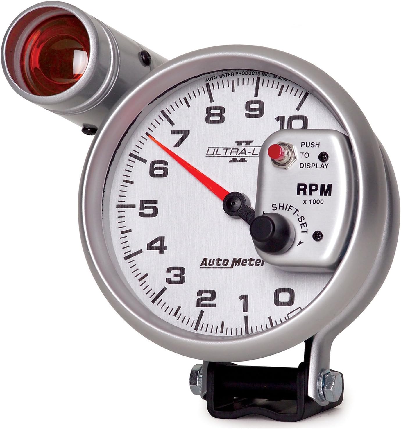 Auto Meter 4999 Ultra-Lite II 5" 10000 RPM Pedestal Mount Shift-Lite Tachometer