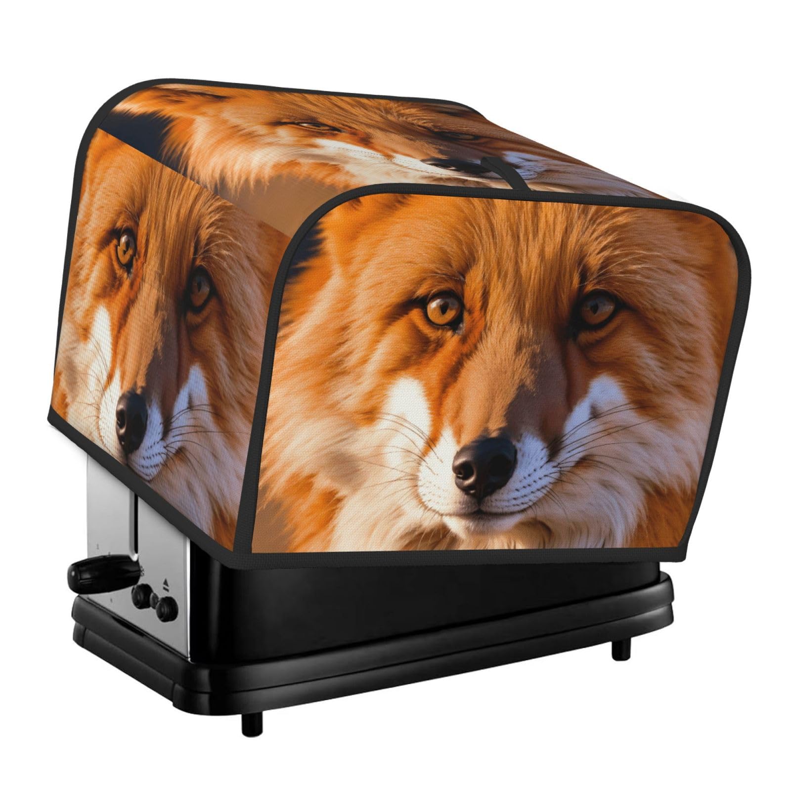 Fox Print 4-Slice Toaster Cover Dustproof Waterproof Kitchen Appliance Protector For Bread