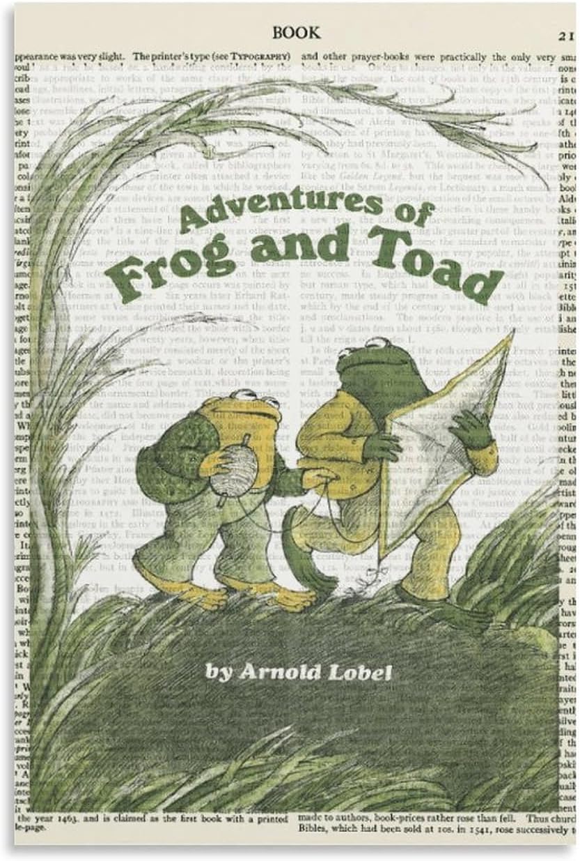 MOJDI Frog And Toad Book Cover Wall Art Poster, Children's