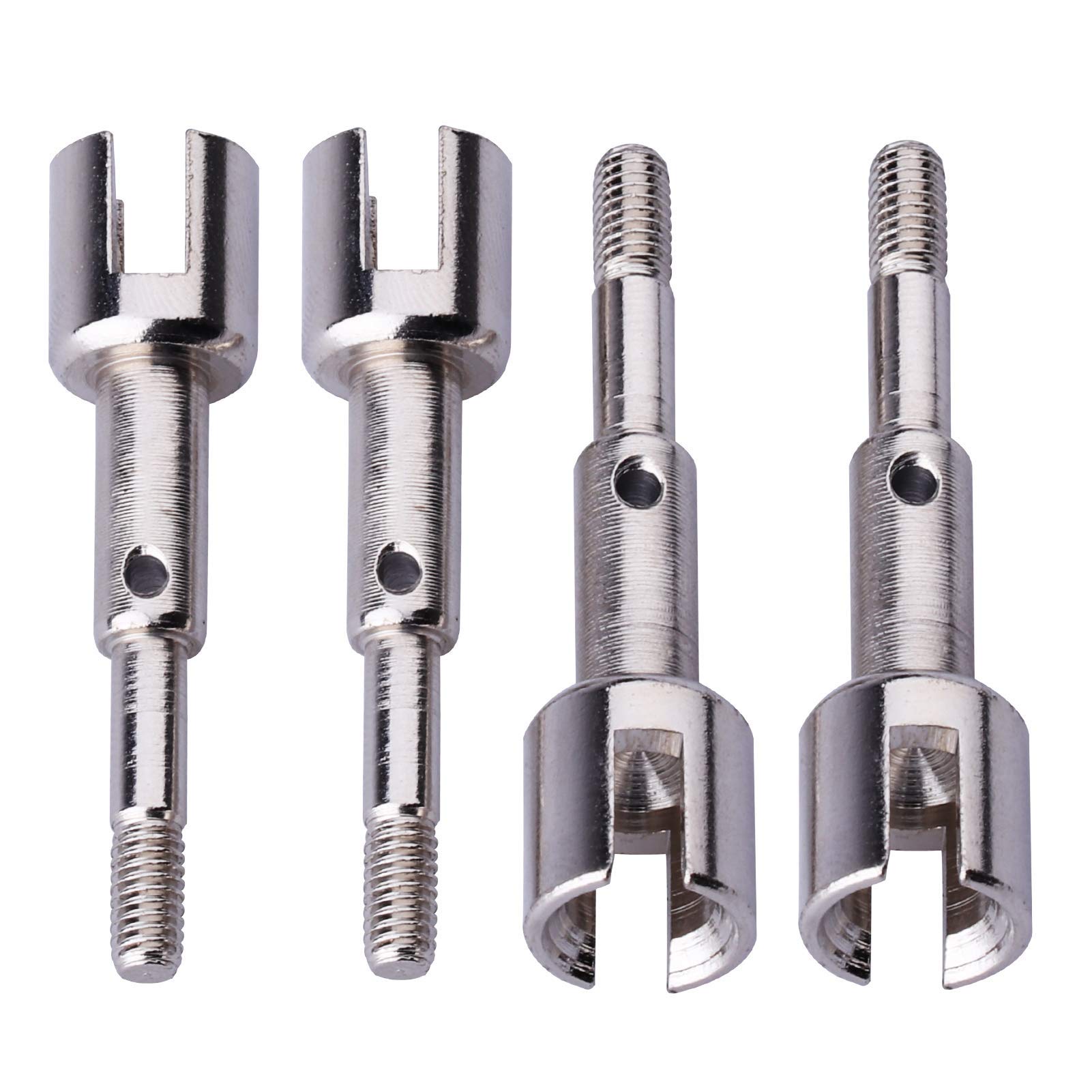 HobbyparkSteel Stub Wheel Axle (Front & Rear), for 1/10 Redcat Blackout XTE XBE SC (Pro), Replace BS213-005 (4-Pack)