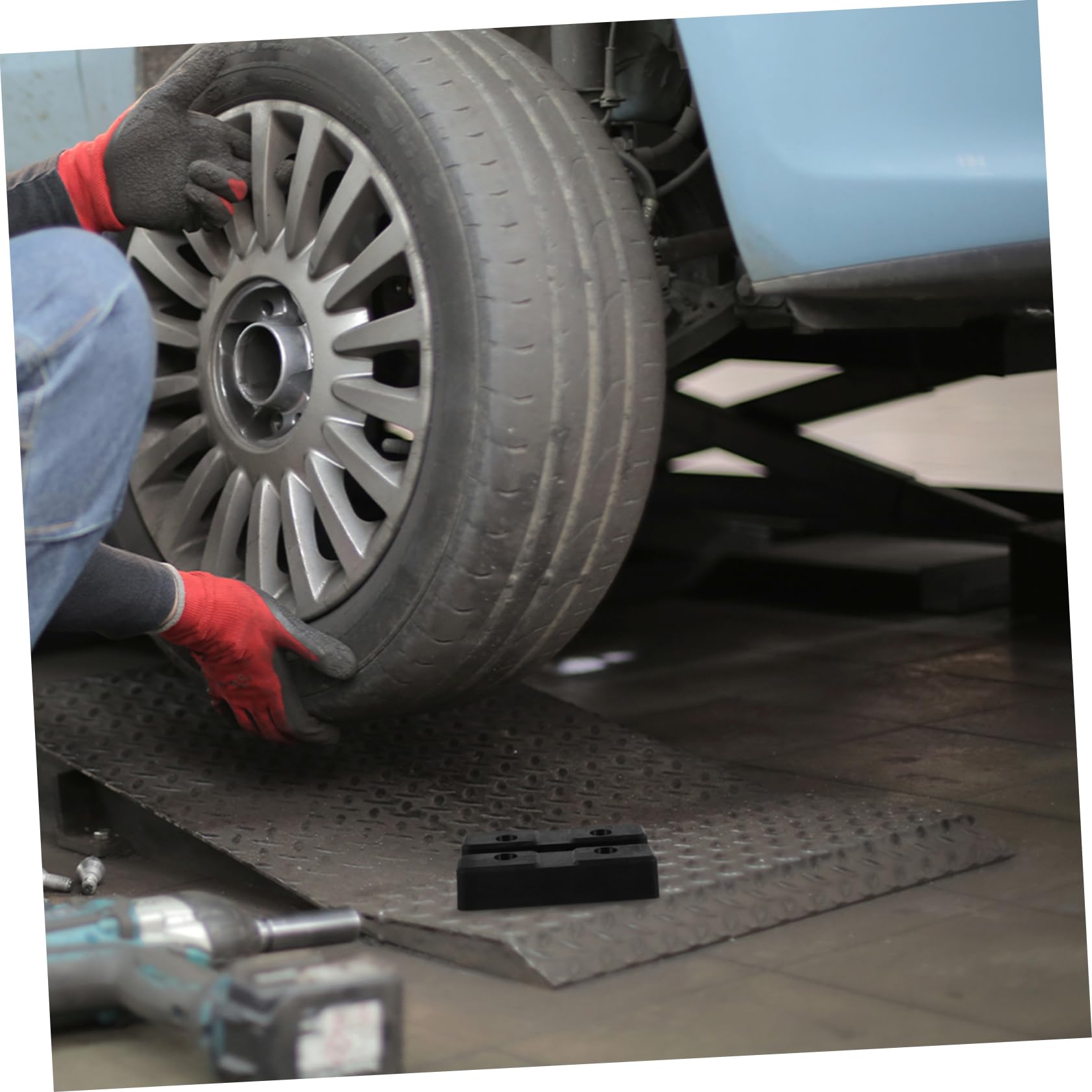 GLEAVI 4pezzi Cuscinetto in Gomma per Martinetto da Pavimento Cuscinetti per Sollevamento Auto Supporto per Rimorchio Protezione per Attrezzature