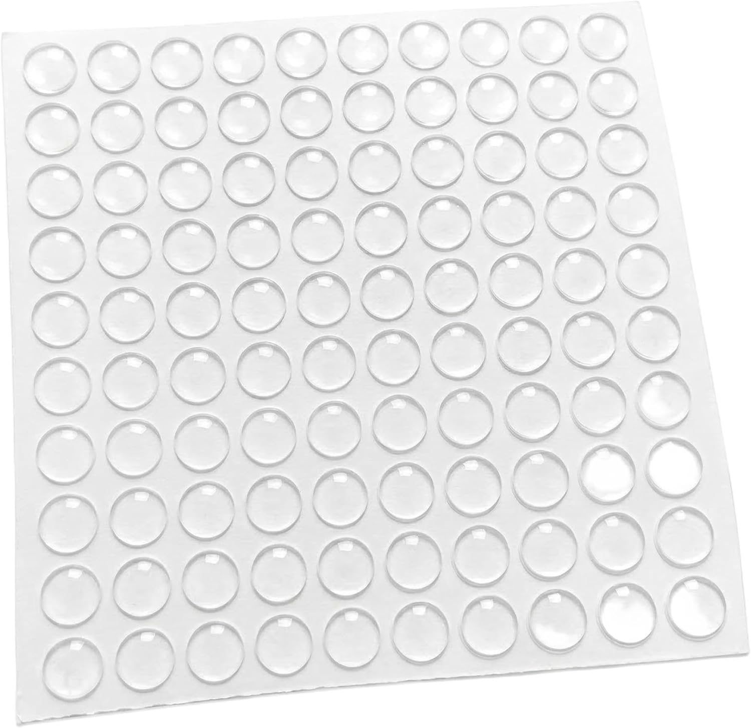 100 Pcs Cabinet Door Bumper, Self-Adhesive Clear Tiny Hemispherical Silicone Pads, Non-Slip Cabinet Door Stoppers, 5x2mm/10x1.5mm (5x2mm)